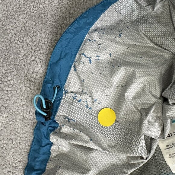 Marmot Women's Lightweight Rain Jacket Hood Pockets Hiking Size M Blue - Picture 9 of 12